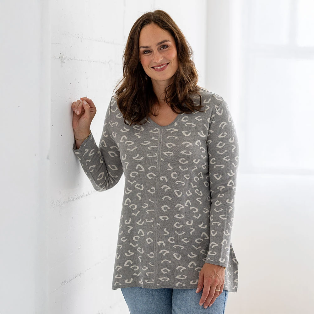 Pullover Leo-Jacquard, A-Form