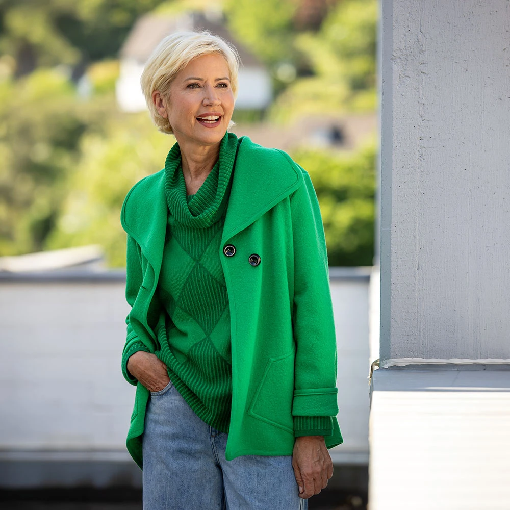 Walkjacke, asymmetrisch