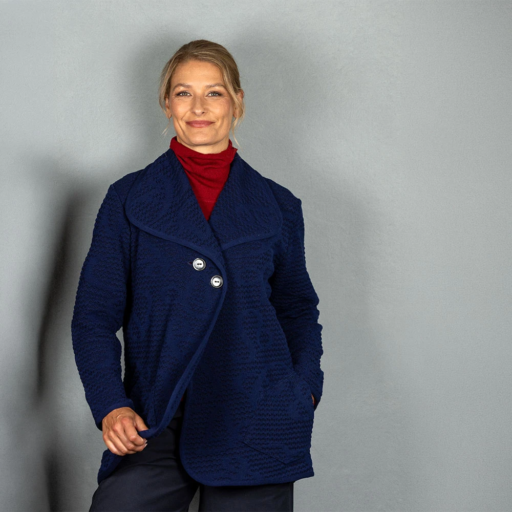 Strickjacke, asymmetrisch